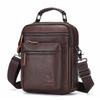 Top Layer Cowhide Shoulder Bag Retro Leather Crossbody Large Capacity Men's Handbag