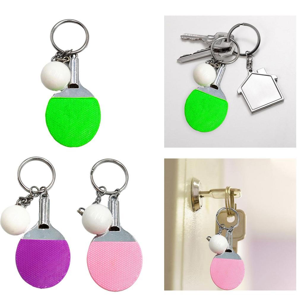 Sports Themes Table Tennis Keychain Exquisite Car Keys Holder Key for Family Valentine's Day Holiday