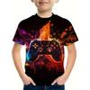 Casual Game Style Kids T-Shirt, Boys' Top, Baby Summer Short Sleeve Comfortable Clothing
