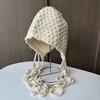 Japanese Hand-Woven Bag Head Hat Women'S Fringed Braided Wool Hat Retro Literary Knitted Stacking Hat