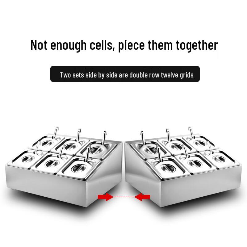 Stainless Steel 1/6 Size 4-Compartment Portion Pan Rack