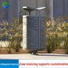 NM-10 Outdoor Stainless Steel Single-Bucket Trash Can