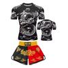 MMA Boxing Short Sleeve Training Set Men Women Quick Dry Breathable Martial Arts Gym Wear
