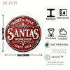 Vintage Santa Claus Metal Sign, Aluminum Xmas Wall Art, Pre-Drilled Hole for Indoor Outdoor Decor
