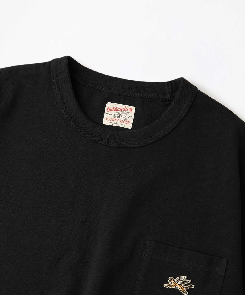 OUTSTANDING Mighty Tiger Logo Pocket Tee_Black