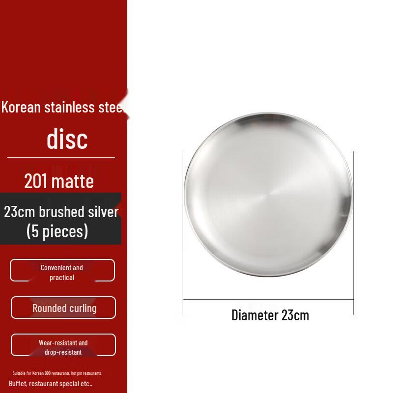 FATTBAO Stainless Steel Shallow Plate 30cm