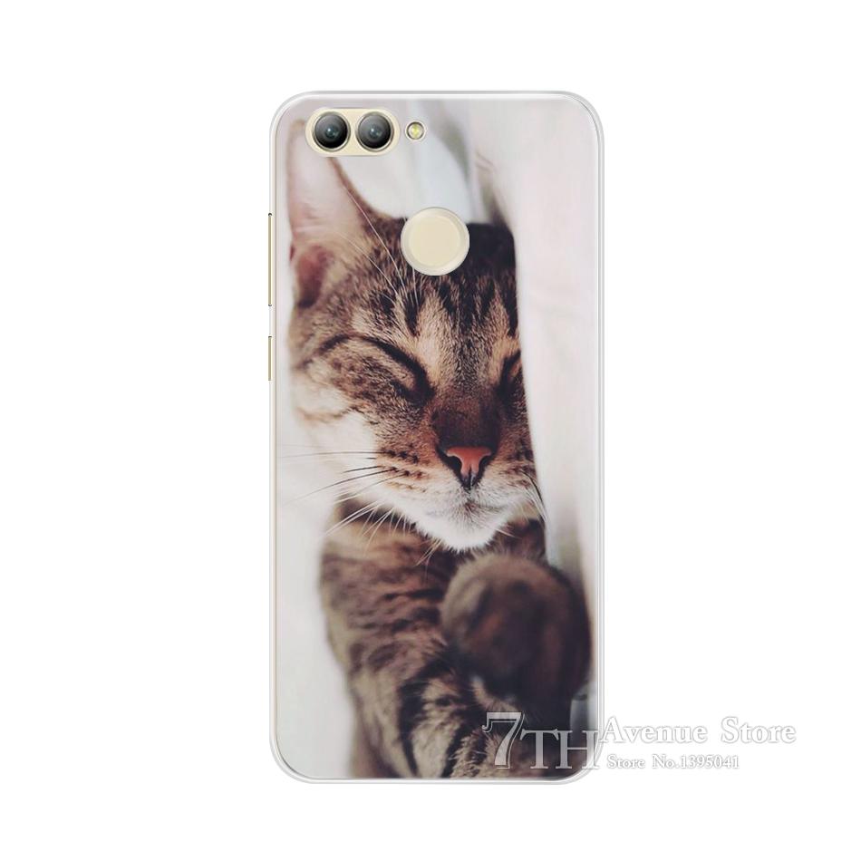For Huawei Nova 2 Case Silicone Soft TPU Cute Cat Phone Cases For Huawei Nova 2 Nova2 Case Cover For Huawei Nova 2 PIC-LX9 Funda