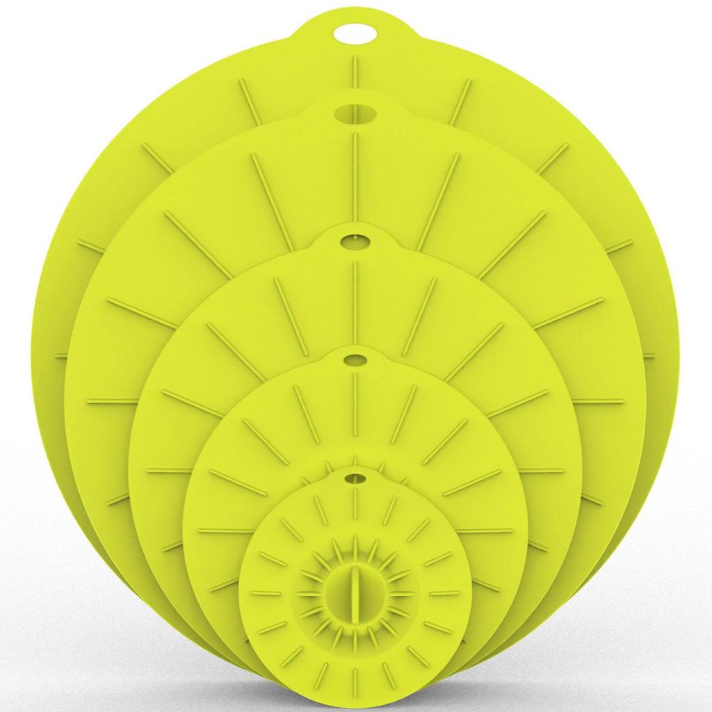 Silicone Sealing Lids for Cups & Bowls, Dustproof & Microwave Safe, 5-Piece Set