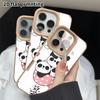 Phone Case: 2D Flat Lambskin Suitable for iPhone 18 17 16 15 14 13 Pro Film Protective Case, Stacked Panda, Christmas and Halloween Gift