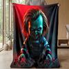 Soft Flannel Blanket Lightweight Cozy Bedroom Living Room CoverChild's Play Chucky Tiffany