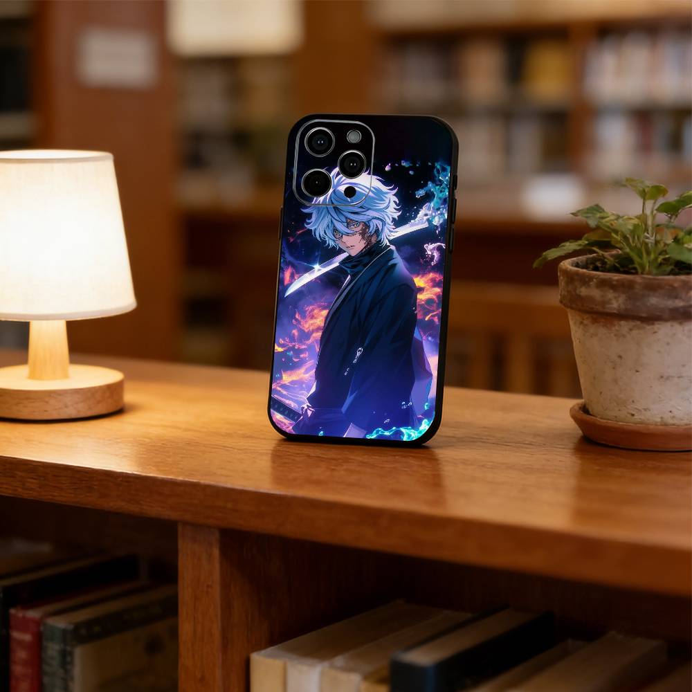 Gabimaru Phone Case For iPhone 17,16,15,14,13,12,11 Plus,Pro Max,XS,Soft Silicone Black Cover