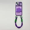 Purple Little Monster Stand Suitable for Apple 16pro Mobile Phone Case New IPhone 15 Lanyard 13 Cute 12