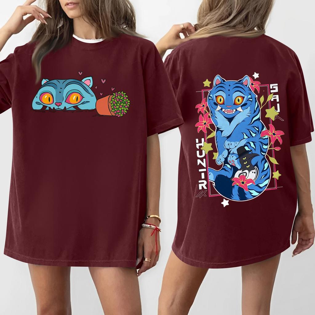 Women's Round Neck Printed Short-sleeved T-shirt Top