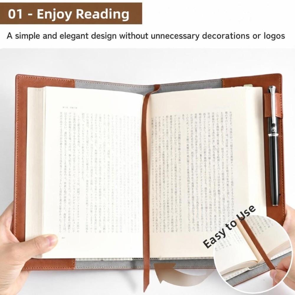 A5 Book Protective Cover PU Leather Notebook Leather Cover Creative Notebook Cover  Home Office Use