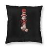 Cat In The Hat Scared Scream Square Pillowcase Polyester Linen Velvet Creative Zip Decorative Throw Pillow Case Car