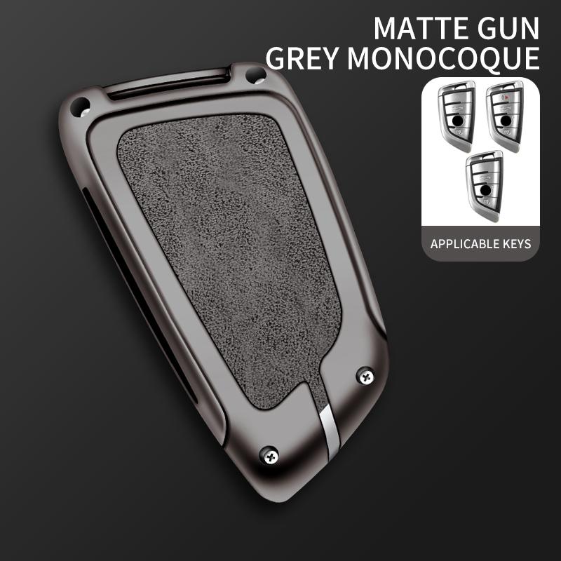 Metal Leather Car Key Case For Bmw X1 X3 X4 X5 F15 X6 F16 G20 G30 1 3 5 7 Series G11 G32 F11 F39 F48 G01 G02 G07