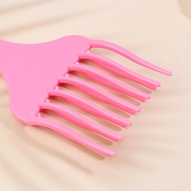 1 Peine Afro con Púas Insertables Peine Ancho Dientes Horquilla para el Cabello Cepillo Hombre Cabello Cabeza con Aceite Peine de Plástico con Engranajes Herramientas de Peluquería para Cabello Afro Rizado