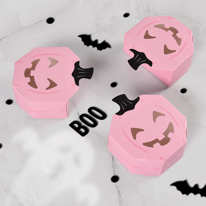 WTEMPO Foldable Creative Halloween Pumpkin Hollowed-out Gift Boxes DIY Party Favors Decor Treat Boxes Daily Presents Packaging Boxes