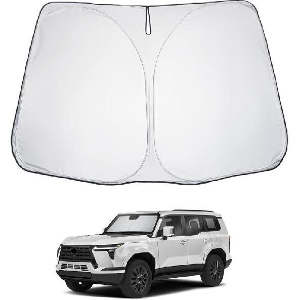 2025 Upgrade Car Windshield Sun Shade Windshield Sunshade Umbrella [Star Fabric] Protect Car from Sun Rays&Heat Damage Keeps Vehicle Cool, Spring