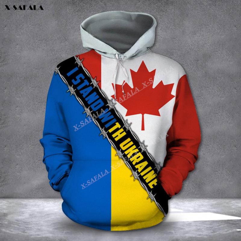 

ПРАПОР КАРТИ УКРАЇНИ Половина Фінляндії 3D-принт Чоловіча толстовка Пуловер Чоловічий світшот Трикотаж з капюшоном Спортивні костюми Верхній одяг Весна-осінь Пальто XL