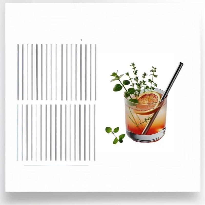20Pcs Reusable Durable Stainless Steel Drinking Straw For Juice Milk Tea Coffee Silver