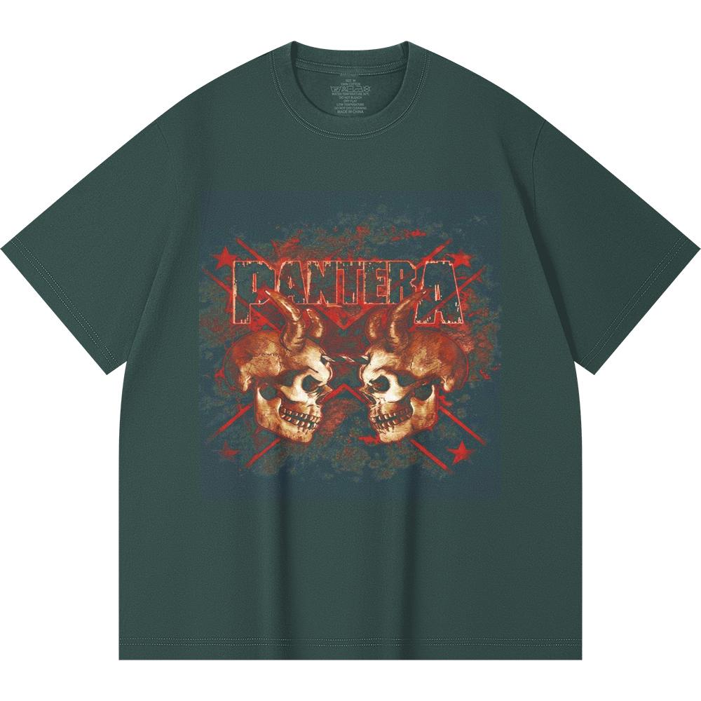 230 Gsm 100% Bomuld Heavy Metal T-shirt Rockband Populær Musik Print Unisex Tung Bomuld T-shirt