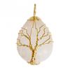 Tree of Life Tree of Life Pendant In Gold Wrap Rock Crystal + Chain 3,5cm