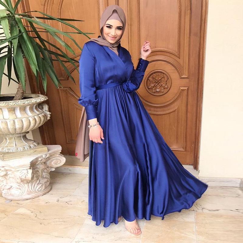 Dubai Strappy Big Swing Long Robe Dress 007 - Arabic-Inspired Design