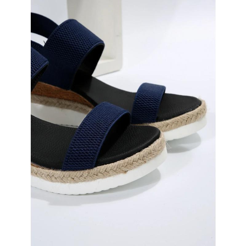 Fashion Women's Sandals Summer Casual Shoes 2024 New for Women Comfortable Non-slip Walking Slip On Elastic Fabric Female Shoes