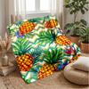 Pineapple Tropical Paradise Theme Blanket Lightweight Warm Flannel Blanket Decorative Throw Blanket for Home Decoration
