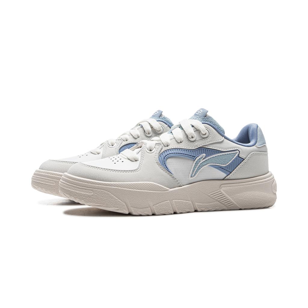 Li-Ning Comfortable Fashion Durable Non-Slip Low-Top Casual Shoes Women Sneaker White Gray Blue AGCU582-1