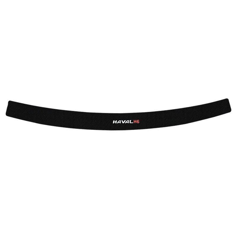 For Haval H6 2021 2022 2023 Car Door Sill Pedal Board Cover Trim Carbon Fiber Rear Bumper Trunk Sticker Auto Accessories