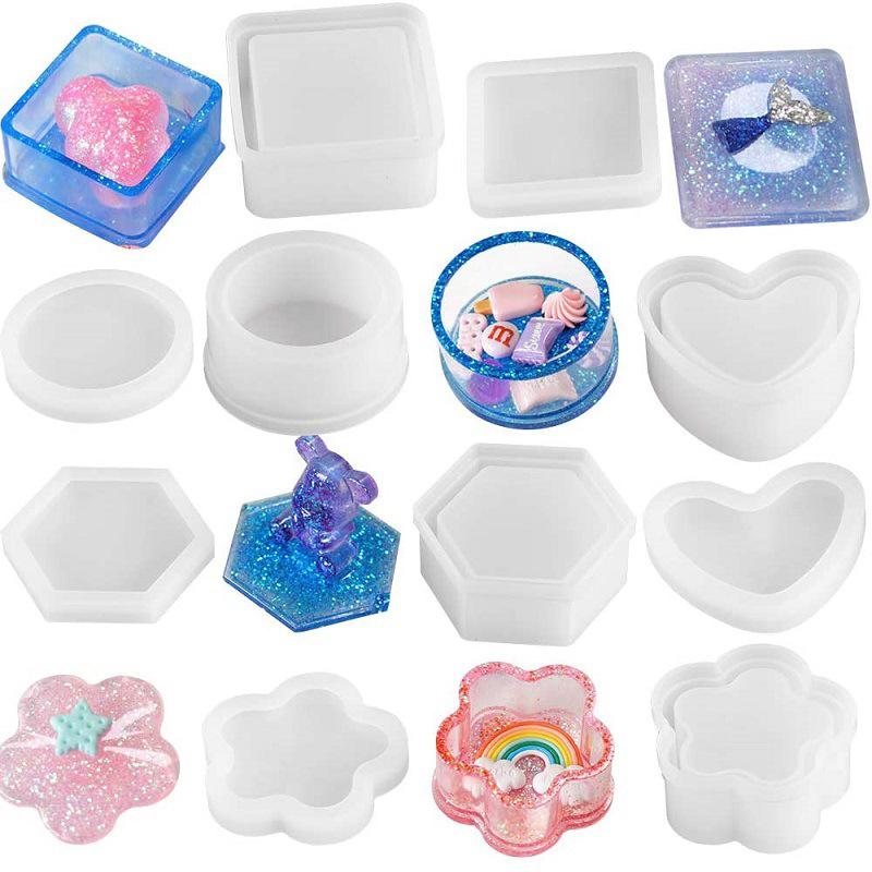 Storage Box Hexagon Shape Resin Silicone Mould Jewelry Making Diy Tools