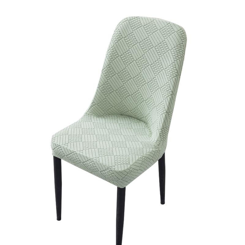 Jacquard Curved Chair Cover Modern Simple Elastic Half Package Dining Table Integrated Universal Dust-proof Stool Cover