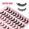 20 Pairs Of Oblique Flying Fox Eyes Large-Capacity Mixed False Eyelashes Natural Thick Simulated Eyelashes