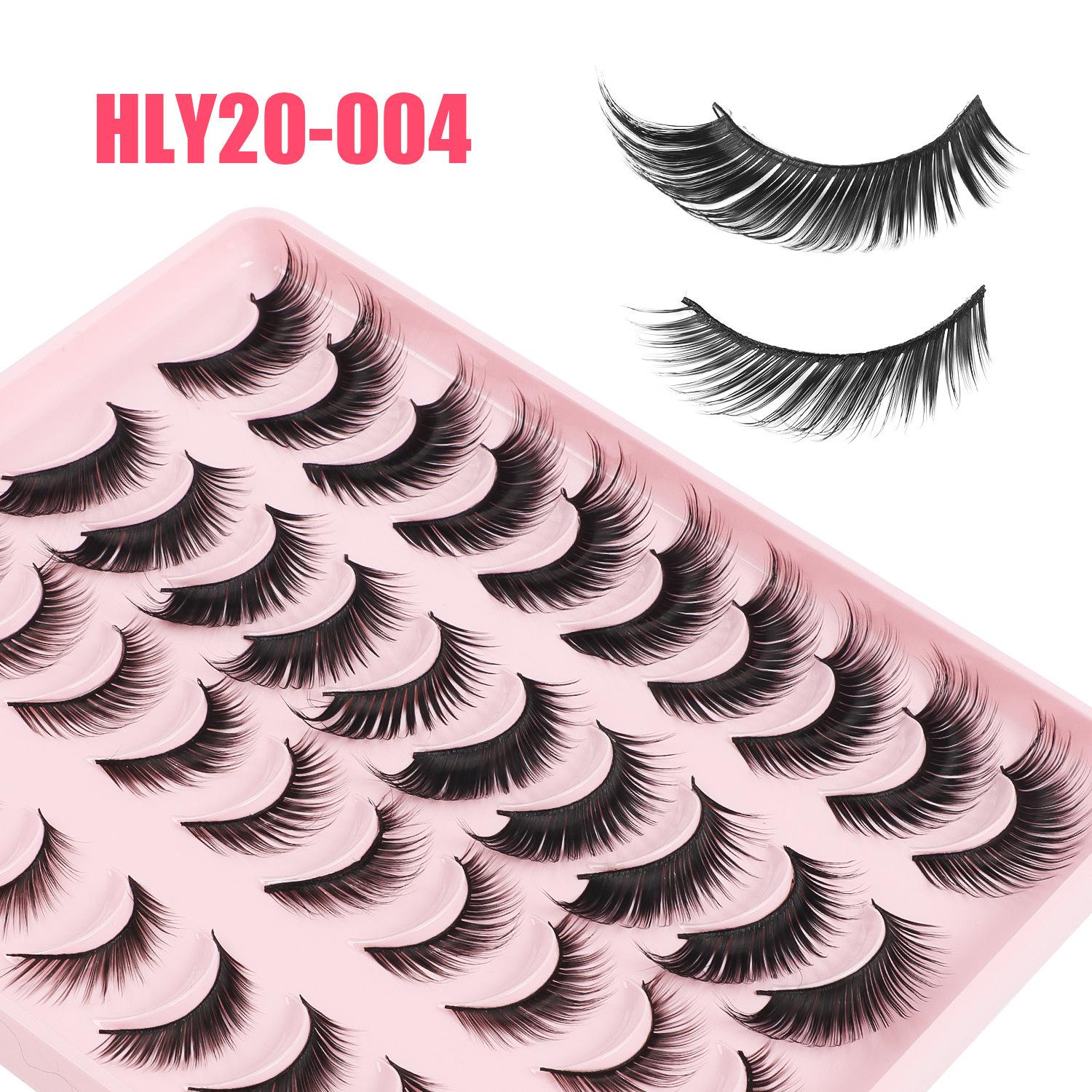 

20 Pairs Of Oblique Flying Fox Eyes Large-Capacity Mixed False Eyelashes Natural Thick Simulated Eyelashes
