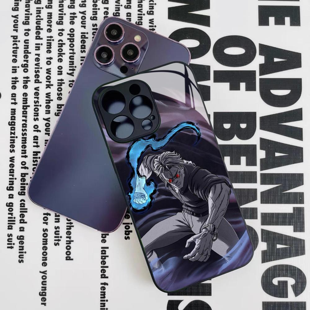 Kento Nanami Jujutsu Kaisen Phone Case for Iphone 17 16 15 14 12 11 13 Pro Max Mini X Air Puls Black Glass Cover