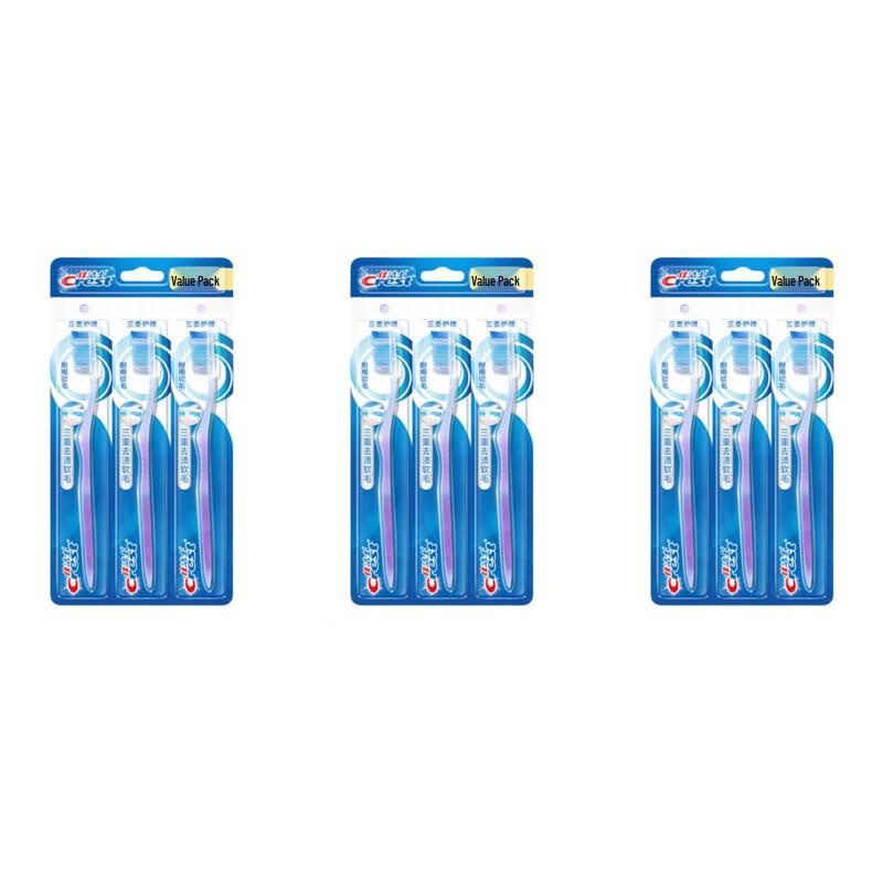 Crest Triple Care Soft Bristle Toothbrushes