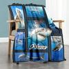 Shark Personalized Name Blanket Lightweight Customizable Blanket Ultra-Soft Great for Couch Livingroom Home Decor Bedding Ideal for All Seasons