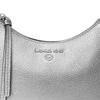 MICHAEL KORS Polished Metal Finish Chain Strap Leather Clutch Small Women's Silver