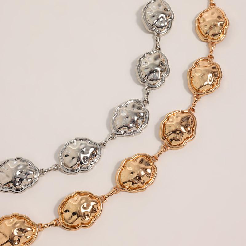 Metal Cloud Waist Chain For Women With Geometric Line Art Spring Fashion Accessory