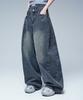 AVANDRESS 88 Incision Wide Denim Sagging Pants_3 Colors