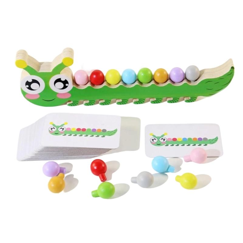 

Preschool Educational Wooden Puzzle Color Pairing Reaction Improvement Sensory Development Toy for Parents Kids