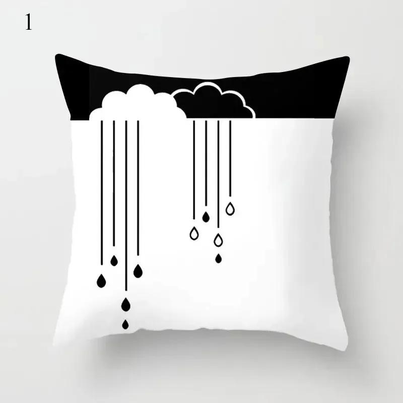 Luxury Home Decoration Pillowcase Simple Cartoon Cloud Moon Star Pattern Cushion Cover Living Room Sofa Cushion Cover