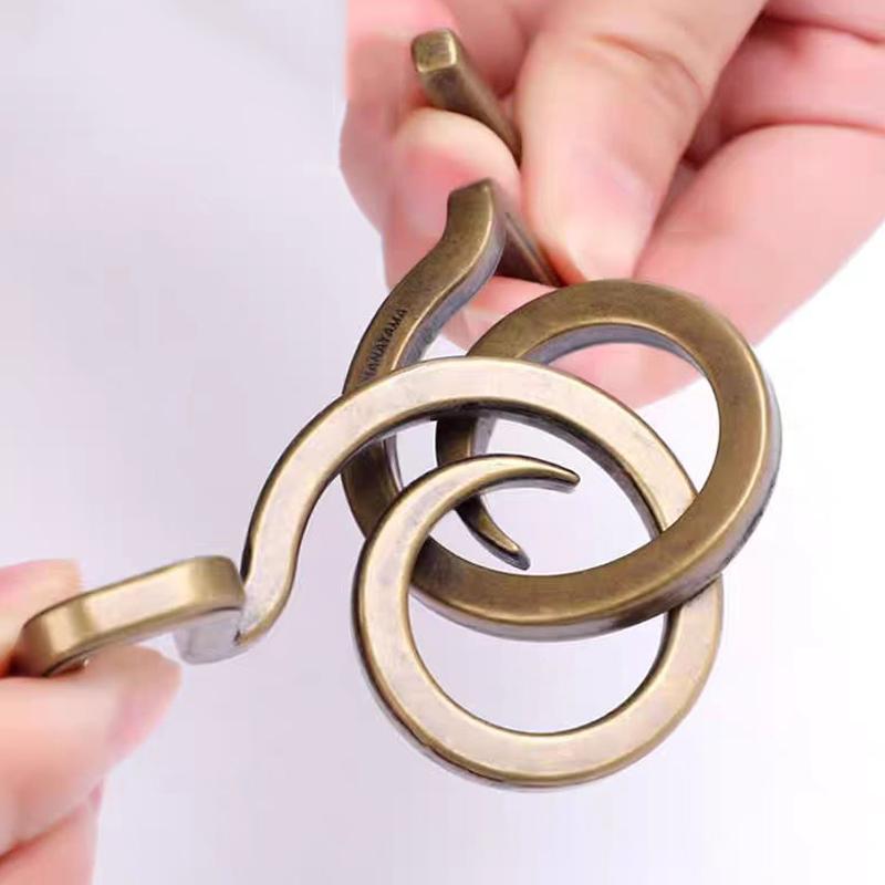 Educational Gifts Classic Magic Baffling Puzzles Metal Ring Brain Teasers for Adults Kids Teens IQ Logic Challenge Toys