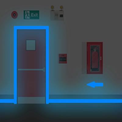 Leuchtband Leuchtband Grünes Warnbodenlicht Lagerung Treppen Anti-Rutsch-Aufkleber Reflektierendes fluoreszierendes Band