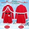 Joyesplay Christmas Cosplay Kids Santa Dress Santa Claus Christmas Outfit for Santa School Stage Commemorative Gift 4-Piece Set, Costume, Girls,