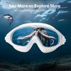 Swimming goggles Large frame swimming goggles Large frame HD wide-angle anti-fog UV protection Adult swimming goggles No leakage2