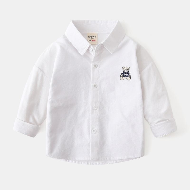 Boys Denim Shirt Autumn New Style Spring and Autumn Baby Long-sleeved Shirt Korean Children's Top Western Style Handsome