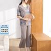 XUEXI Women's Chinese Ink Wash Summer Two-Piece Set